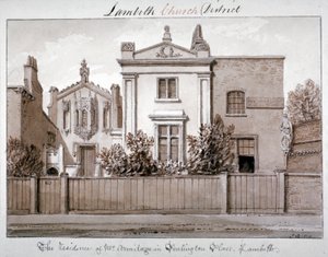 ペンリントン プレイス、ランベス、ロンドン、1828 年のアーミテージ氏の住居 作： John Chessell Buckler
