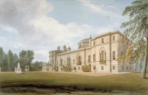 チズウィック ハウスの北西の眺め、チズウィック、ハウンズロー、ロンドン、1822 年 作： John Chessell Buckler