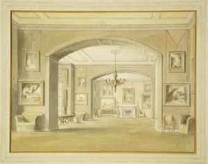Tabley Houseの写真ギャラリー、1809（紙に鉛筆でトイレ）