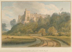 サセックス-アランデル城、1825年 作： John Chessell Buckler