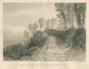 ウスターシャー-ドロイッチ-ドダーヒル教会：セピア画、1833 作： John Chessell Buckler