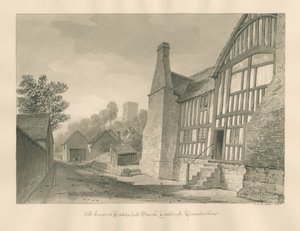 Worcestershire - Droitwich - Dodderhill Old House: Sepia drawing 作： John Chessell Buckler