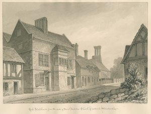 Worcesteshire-Droitwich-Workhouse：セピア色の描画