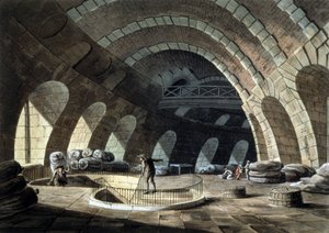 パリのトウモロコシ取引所、彫刻、19 世紀初頭 作： John Claude (after) Nattes