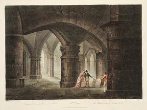 テュレンヌの埋葬地、ベルサイユ、パリ、サンドニのイラスト、パブ。 1809（アクアチント） 作： John Claude Nattes