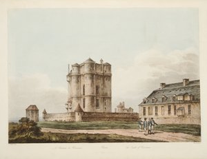 ヴァンセンヌの城、ベルサイユ、パリ、サンドニのイラスト、パブ。 1810（アクアチント） 作： John Claude Nattes