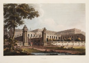 The OrangerieのVersailles、Versailles、パリ、Saint Denisのイラスト、パブ。 1805（アクアチント） 作： John Claude Nattes