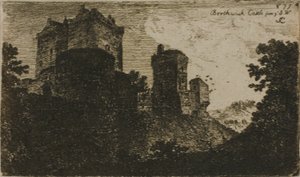 南西から見たボースウィック城 作： John Clerk of Eldin