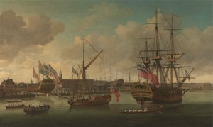 デプトフォードで打ち上げ 作： John Cleveley the elder