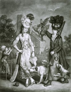 ミスウィケットとミストリガー、1778年（メゾティント）
