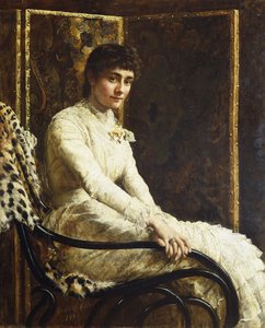 アーティストの妻、マリアンハクスリーのウェディングドレスの肖像画、1880年