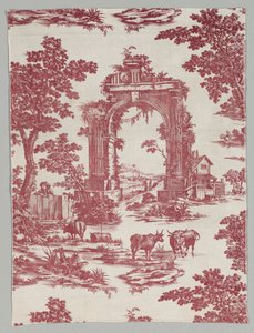 銅版印刷の綿、1765年。 作： John Collins