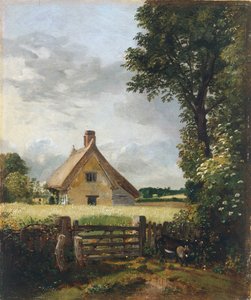 「トウモロコシ畑のコテージ」、1815-1818 作： John Constable