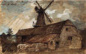 ブライトン近郊のブラッチントンミル、1825年 作： John Constable