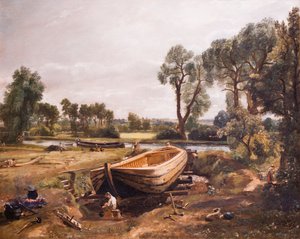 フラットフォード ミル近くの造船所 作： John Constable