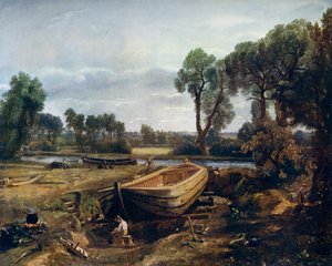 フラットフォードミル近くのボートビルディング、1815年、1912年。 作： John Constable