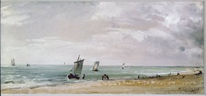 ブライトンビーチ（油彩・キャンバス 作： John Constable