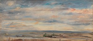 雲の習作、早朝、ハムステッドから東を見る、1821年 作： John Constable