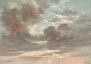 雲の研究: 嵐の夕焼け 作： John Constable