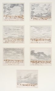 雲の習作（アレクサンダー・コゼンズの「空の彫像」に倣って）1822-23年頃（紙にグラファイト） 作： John Constable