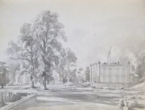 ジョージボーモント卿の家（ペンアンドウォッシュ）のレスターシャー州コールトンホール 作： John Constable