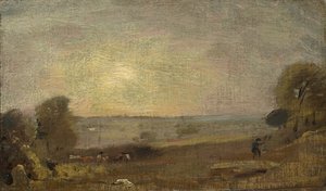 デダムヴェイルから東バーホルトへの道：日没、1810年 作： John Constable