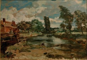 ロックから見たフラットフォード・ミル 作： John Constable