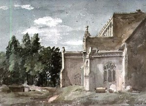 東バーホルト教会：東からの眺め 作： John Constable