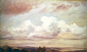 広大な風景（油彩・キャンバス） 作： John Constable