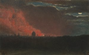 ハムステッドから見たロンドンの火災 作： John Constable