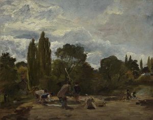 カブの頭を揺らす、東バーホルト、1812年から15年 作： John Constable
