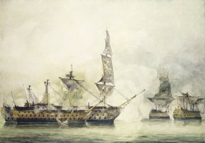 1805年のトラファルガーの戦いでのHMS勝利