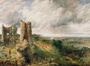 ハドリー城、1829年 作： John Constable