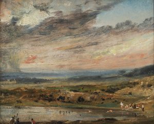 ハムステッド ヒース、池と海水浴場 作： John Constable