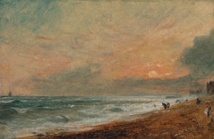 ホーブ・ビーチ、1824年から1828年。 作： John Constable