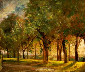 裁判官の散歩、ハムステッド、1820年頃 作： John Constable