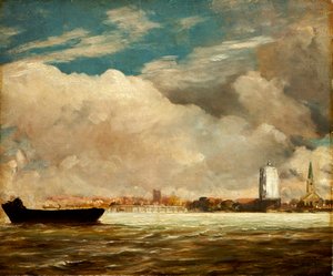 バタシー橋近くのテムズ川、1816年頃 作： John Constable