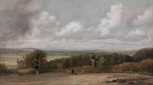 1824年から1825年にかけてのサフォークの耕作風景。 作： John Constable