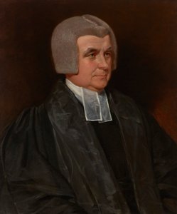 ウスター大聖堂のキヤノン、ジョン・ウィングフィールド牧師（1760-1825）の肖像（半身）、黒いガウンに白いバンド姿 作： ジョン・コンスタブル