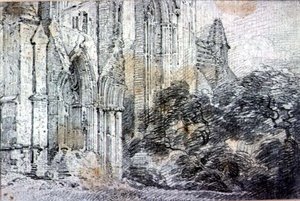 教会の廃墟（絵） 作： John Constable