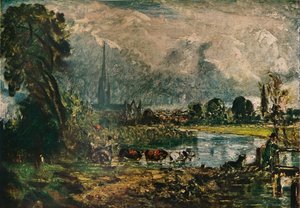 ソールズベリー大聖堂、c1829。 1911 作： John Constable