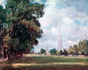 ローワーマーシュクローズからのソールズベリー大聖堂、1820年 作： John Constable