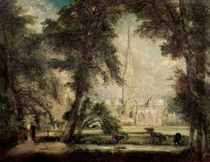 ビショップズグラウンドからのソールズベリー大聖堂、1822年から23年頃 作： John Constable