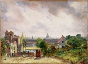リチャードスティール卿のコテージ、ハムステッド、1832年頃 作： John Constable