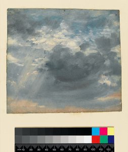 陽光の射す空の習作 1822年頃 油彩・紙 作： John Constable