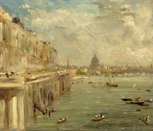 ウォータールー橋からのサマセットハウステラス、1819年 作： John Constable