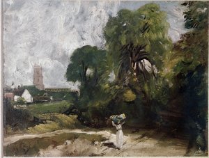 ストーク・バイ・ネイランド（油彩・キャンバス、1830年頃 作： John Constable