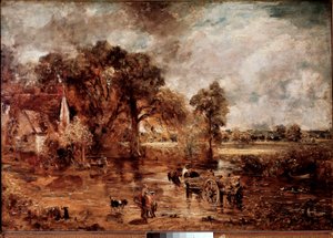 The hay wain "のための習作。ジョン・コンスタブル（1776-1837）の絵画 1820-1821日137x188 cm ロンドン、ヴィクトリア・アンド・アルバート博物館 作： John Constable