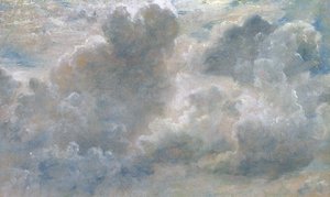 積雲の研究、1822年（キャンバスに置かれた紙に油彩） 作： John Constable