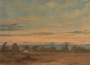 夏・夕刻の風景」1825年頃 作： John Constable